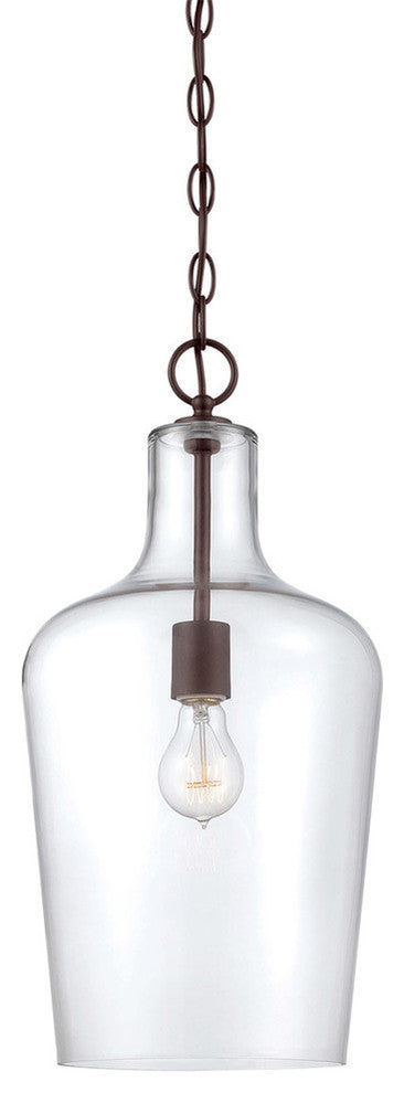 1 Light Pendant, English Bronze