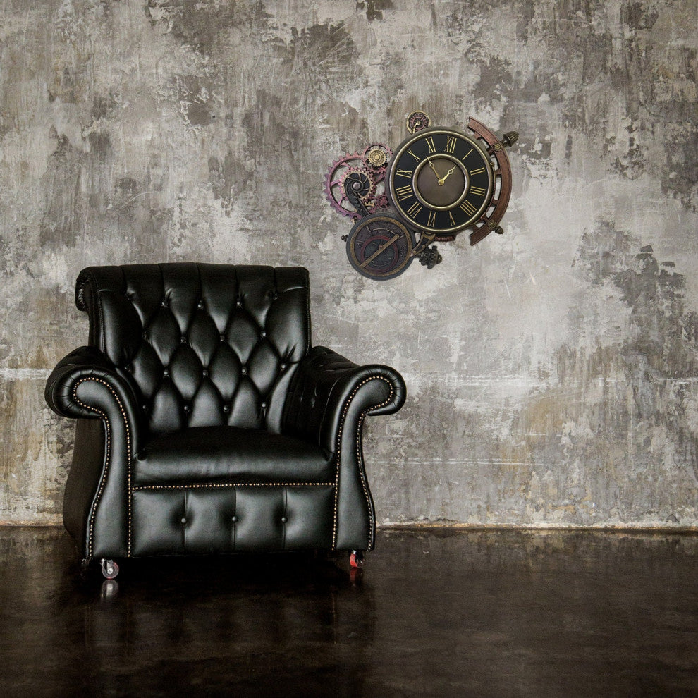 Steampunk Industrial Wall Clock