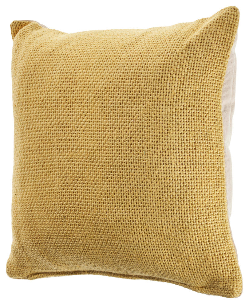 Textured Solid Throw Pillow, Gold