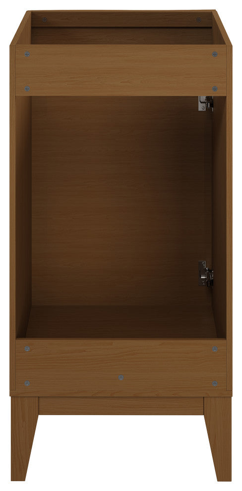 Cascade 18" Bathroom Vanity, Brown Oak- Cabinet Only