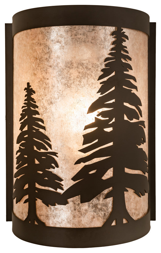 8 Wide Tall Pines Right Wall Sconce