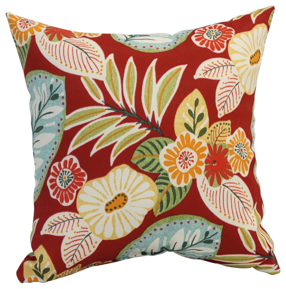 17" Square Polyester Outdoor Throw Pillows, Set of 4, Marlow Beachside