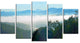 Morning in Blue Ridge Parkway, Landscape Canvas Art Print, 60"x32", 5 Panels