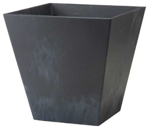 Novelty 35128 Square Ella Planter, 12", Black