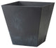 Novelty 35128 Square Ella Planter, 12", Black