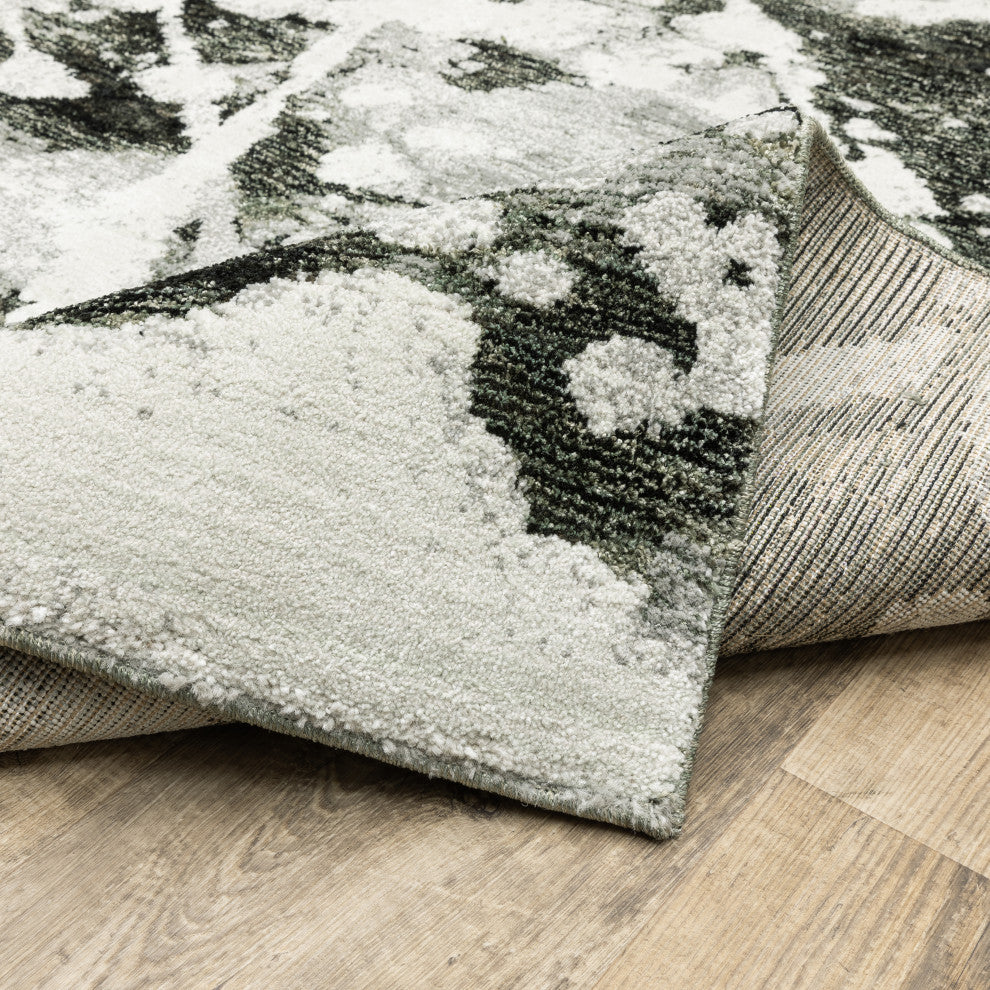 Elements Misty Shadows Charcoal/White Area Rug, 5'3"x7'3"