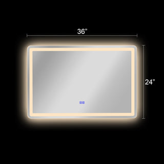 CHLOE Lighting SPECULO Back Lit LED Mirror 4000K, Warm White, 36"