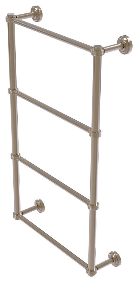 Dottingham 4 Tier 24" Ladder Towel Bar with Groovy Detail, Antique Pewter