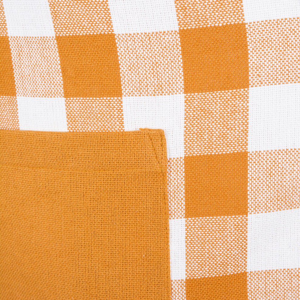 DII Pumpkin Spice Heavyweight Check Fringed Chef Apron