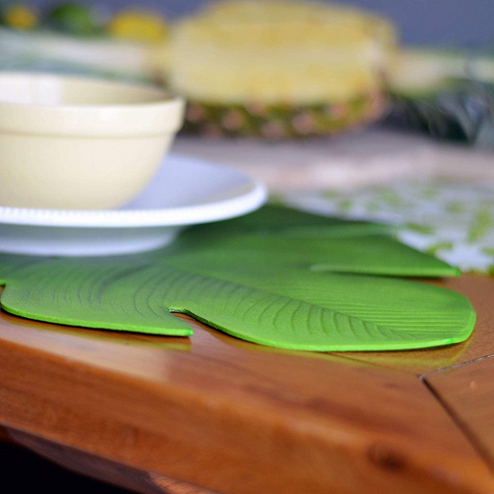 Palm Leaf Place Mats, Set of 4, 19"