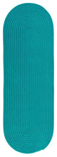 Colonial Mills Rug Reversible Flat-Braid, Oval Runner Aqua Runner, Oval