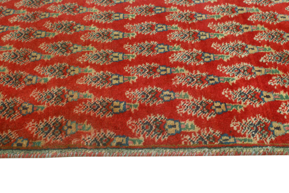 Fine Vintage Distressed Mariam Red/Beige Runner, 1'6x7'4