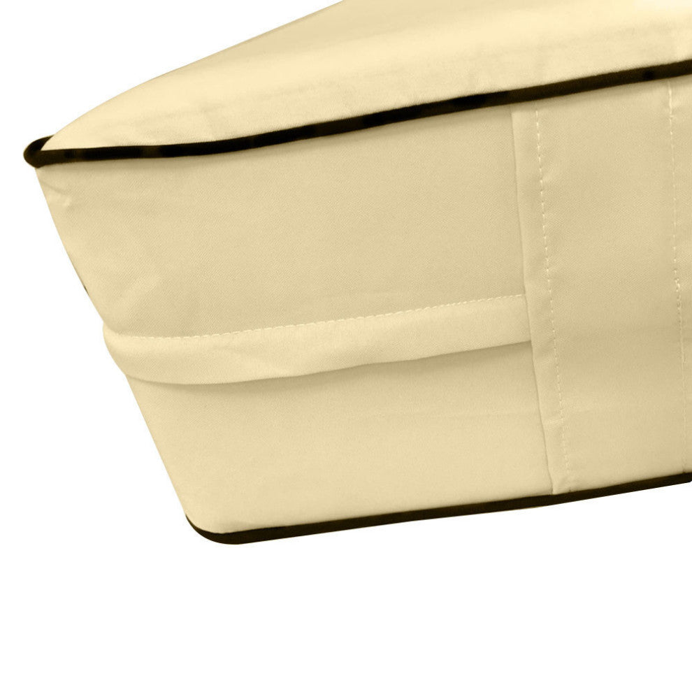 Style6 Queen Contrast Pipe Outdoor Mattress Bolster SlipCover COMPLETE SET AD103
