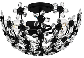 Quoizel QSF6783 Rosemary 3 Light 16"W Semi-Flush Bowl Ceiling - Matte Black