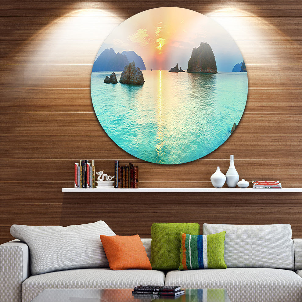 Sunrise Panorama, Photography Disc Metal Wall Art, 23"