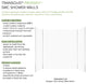 Transolid PWK603672-331 Prodigy 60"x36"x72" Shower Wall Kit, White Hexagon