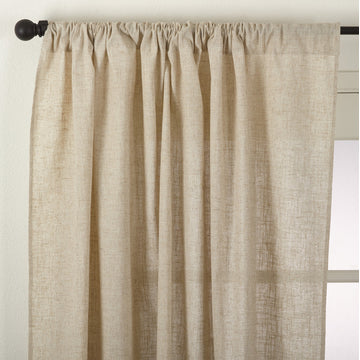 Classic Linen Blend Unlined Curtain, Natural, 57"x96"