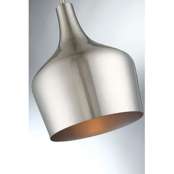 1-Light Pendant, Brushed Nickel