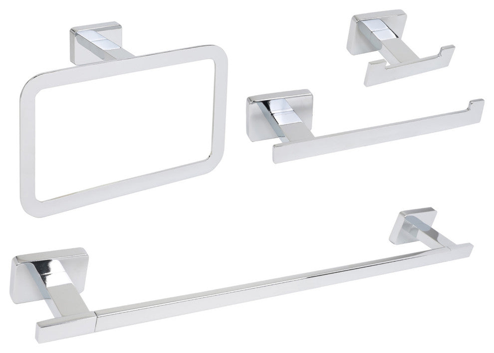 Chicago Series Chrome Bathroom 4 Piece Accessory Set (18)