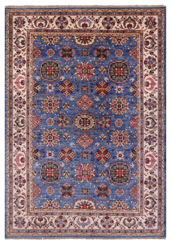 6' 9" X 9' 6" Hand-Knotted Persian Tabriz Wool Rug Q7616