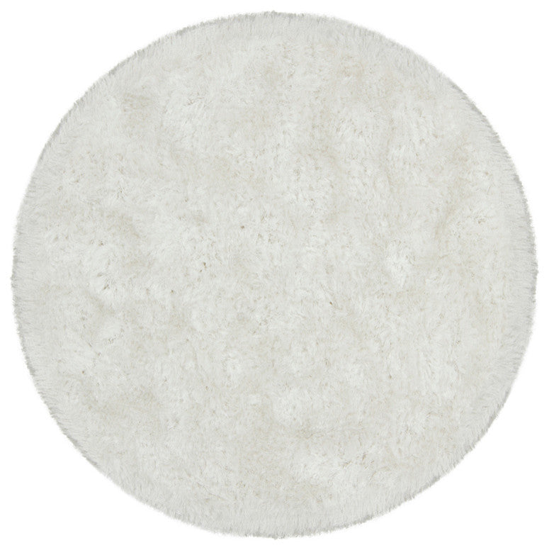 Giulia Contemporary Area Rug, Ivory, 7'9" Round