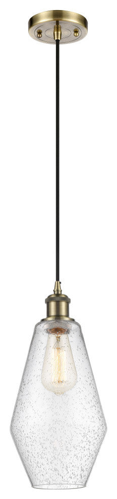 Innovations 516-1P-AB-G654-7-LED 1-Light Mini Pendant, Antique Brass