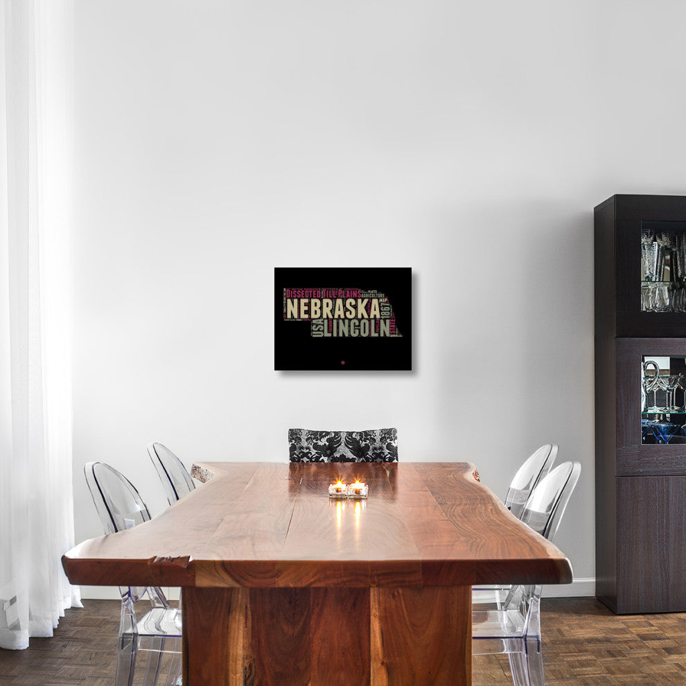 "Nebraska Word Cloud 1" Fine Art Print