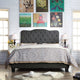 Andrea Upholstered Panel Bed, Charcoal, King