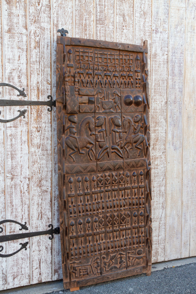 Antique Bold Carved African Door
