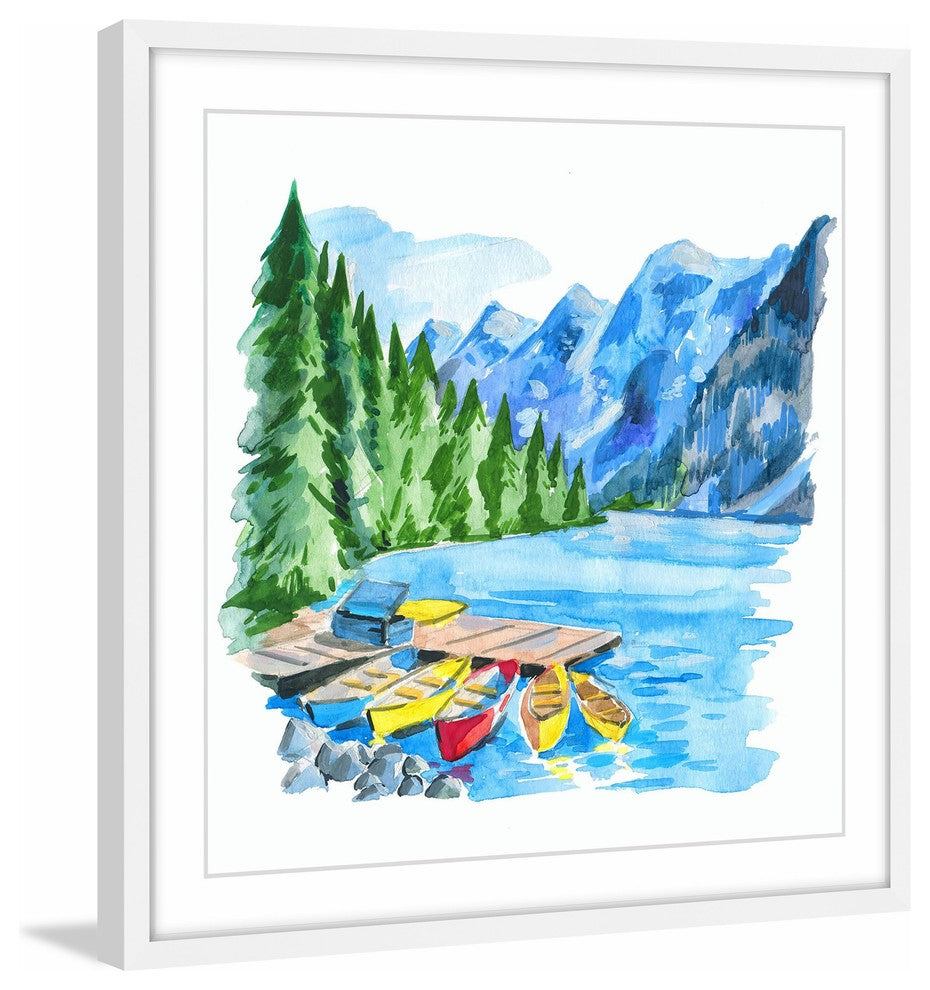 "Banff National Park" Framed Painting Print , 12x12