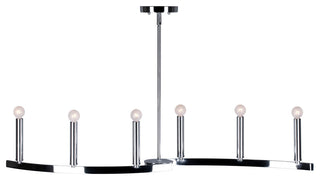 6 Light Island Pendant, Chrome