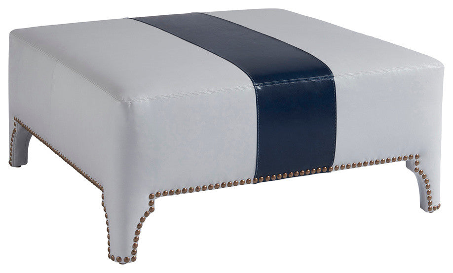 Sheffield Leather Cocktail Ottoman