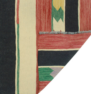 Modern Flatweave Violeta Ivory/Black Rug, 6'6x10'0