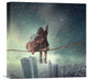 "Let It Snow" Stretched Canvas Giclee by Hardibudi, 16"x16"