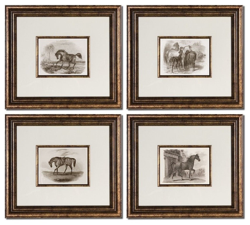 Uttermost Horses Framed Art Set of 4