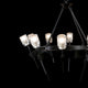 Echo 10-Light Circular Chandelier - Black - Cast Glass