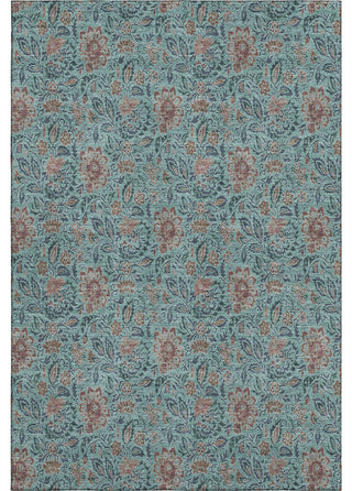 Premium Machine Washable Mayfield AMF660 Teal 5' x 7'6" Rug