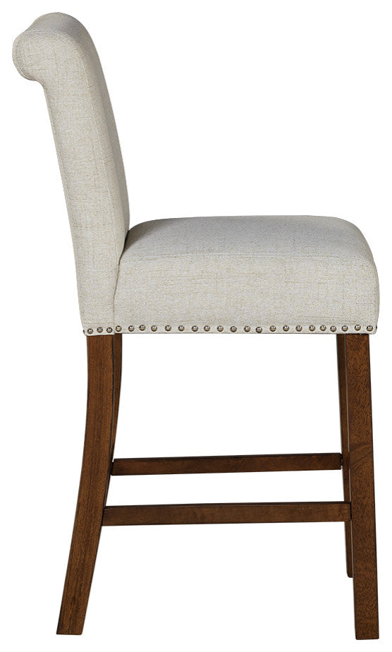 510 Design Aubrey Upholstered Counter Stool Set of 2, Natural