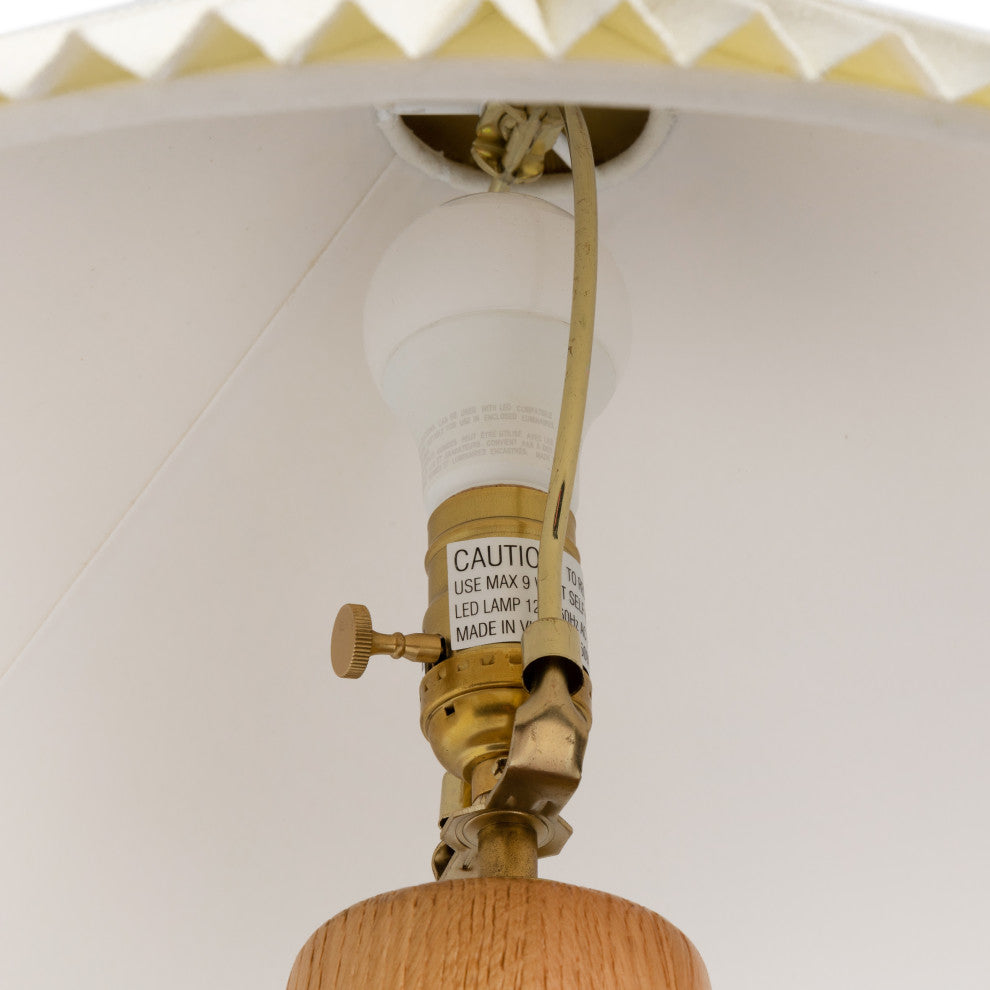 Nora Table Lamp-Light Oak