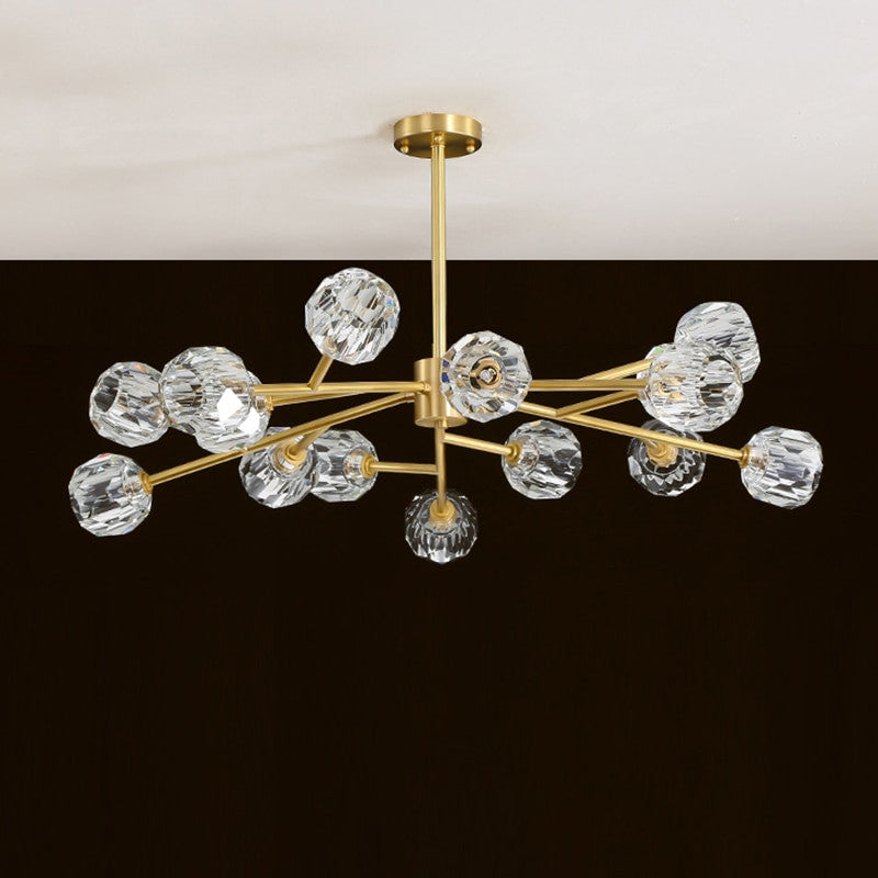 Introd | Luxury Crystal LED Chandelier for Dining Room, Kitchen, Living Room, 15 Heads, Cool Light