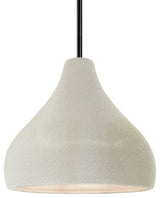 Radiance Medium Droplet Pendant, White Crackle Frame, Black, Rigid Stem Kit