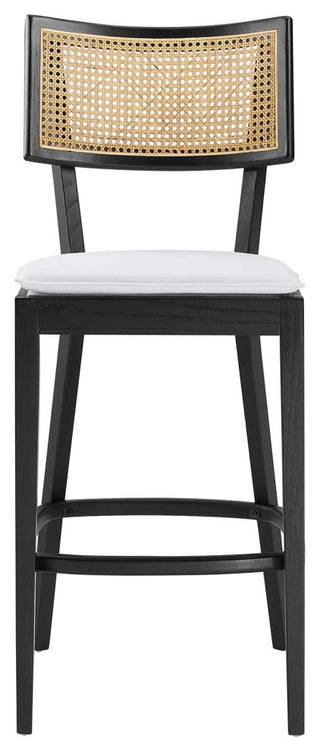 Caledonia Wood Bar Stools - Set of 2 - Black White