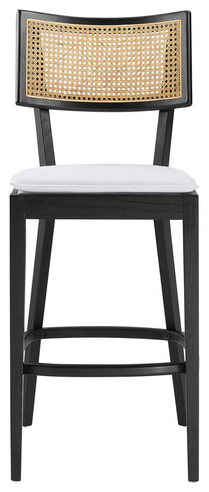 Caledonia Wood Bar Stools - Set of 2 - Black White