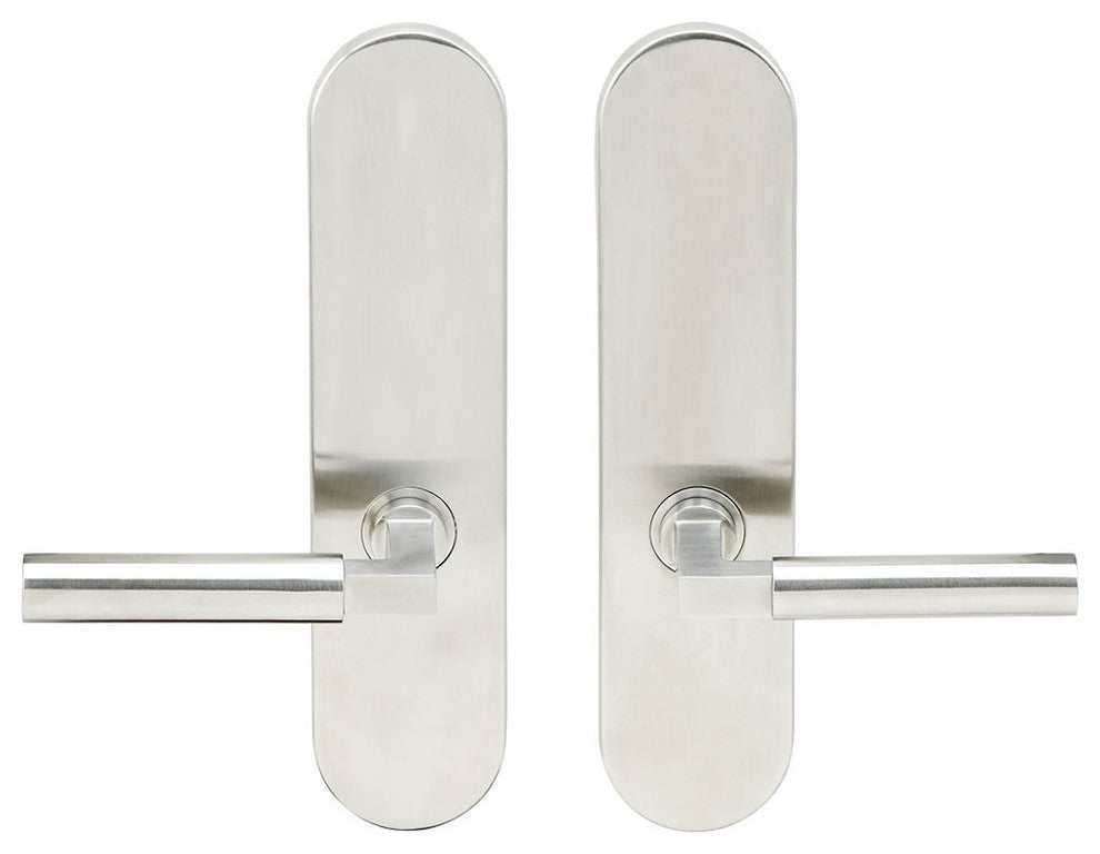 Aurora Lever, Full Dummy Tubular Pair, Right Hand, Satin Stainless Steel