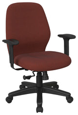 Mid Back Synchro Tilt Chair, Adjustable Arms, Interlink Garnet