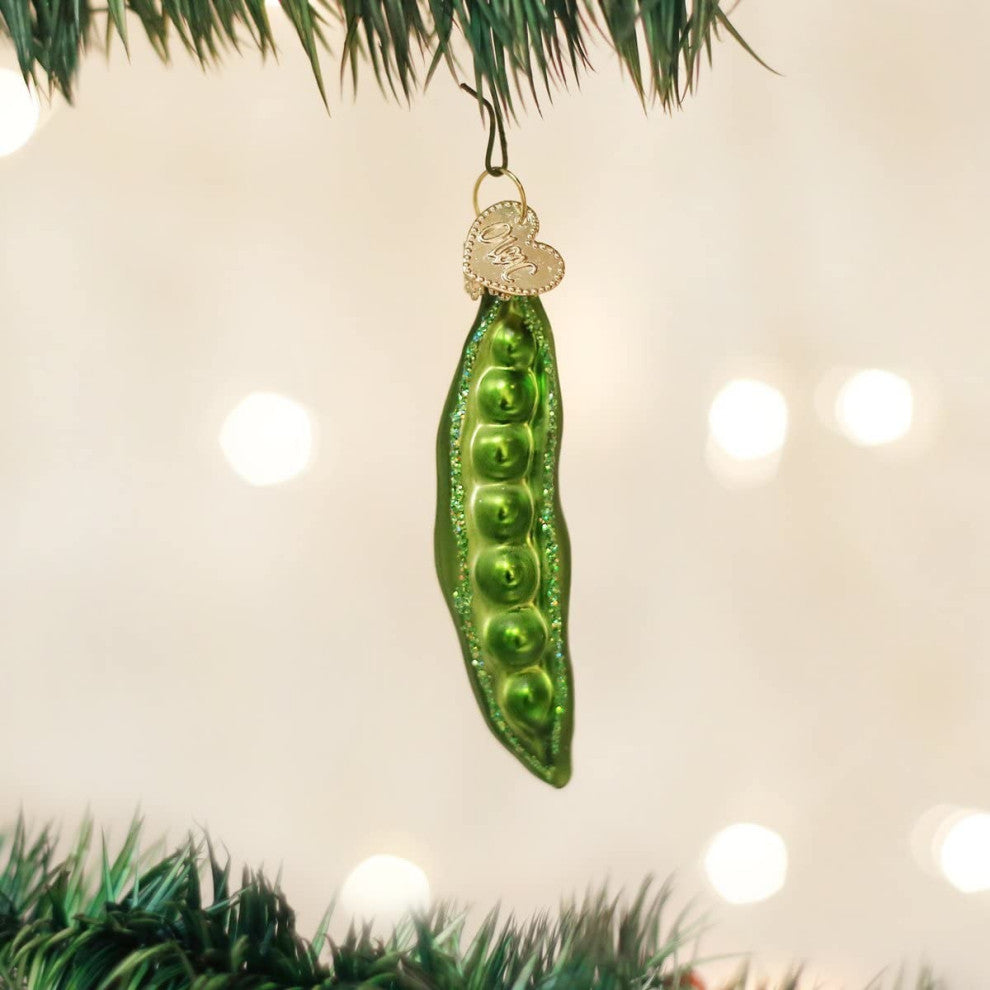 Old World Christmas Peapod Glass Blown Ornament