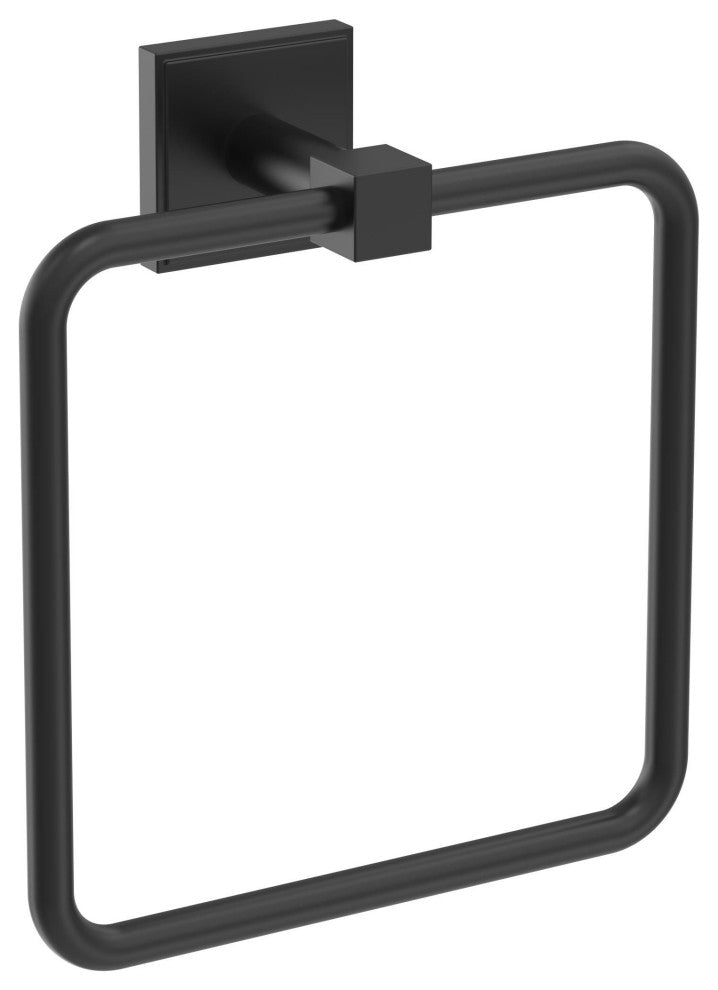 Amerock Appoint Traditional Towel Ring, Matte Black