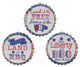 Set of 3, 16.5"Americana BBQ Bottle Tops
