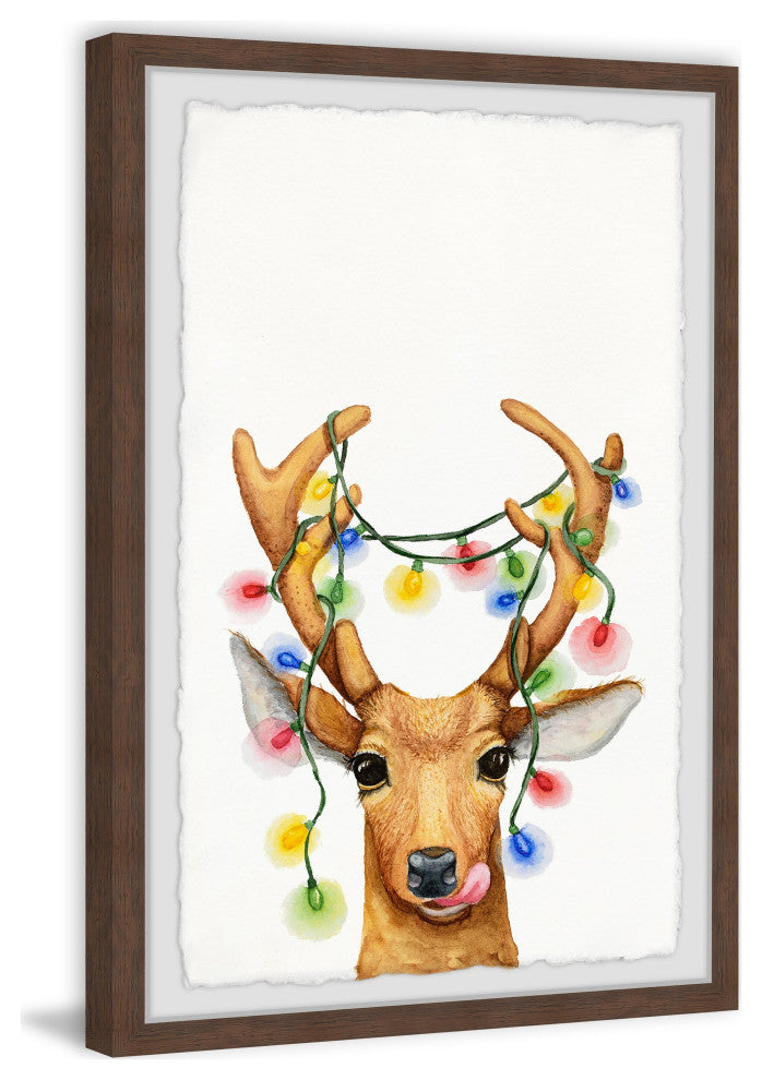 "Antler Decor" Framed Painting Print, 12x18