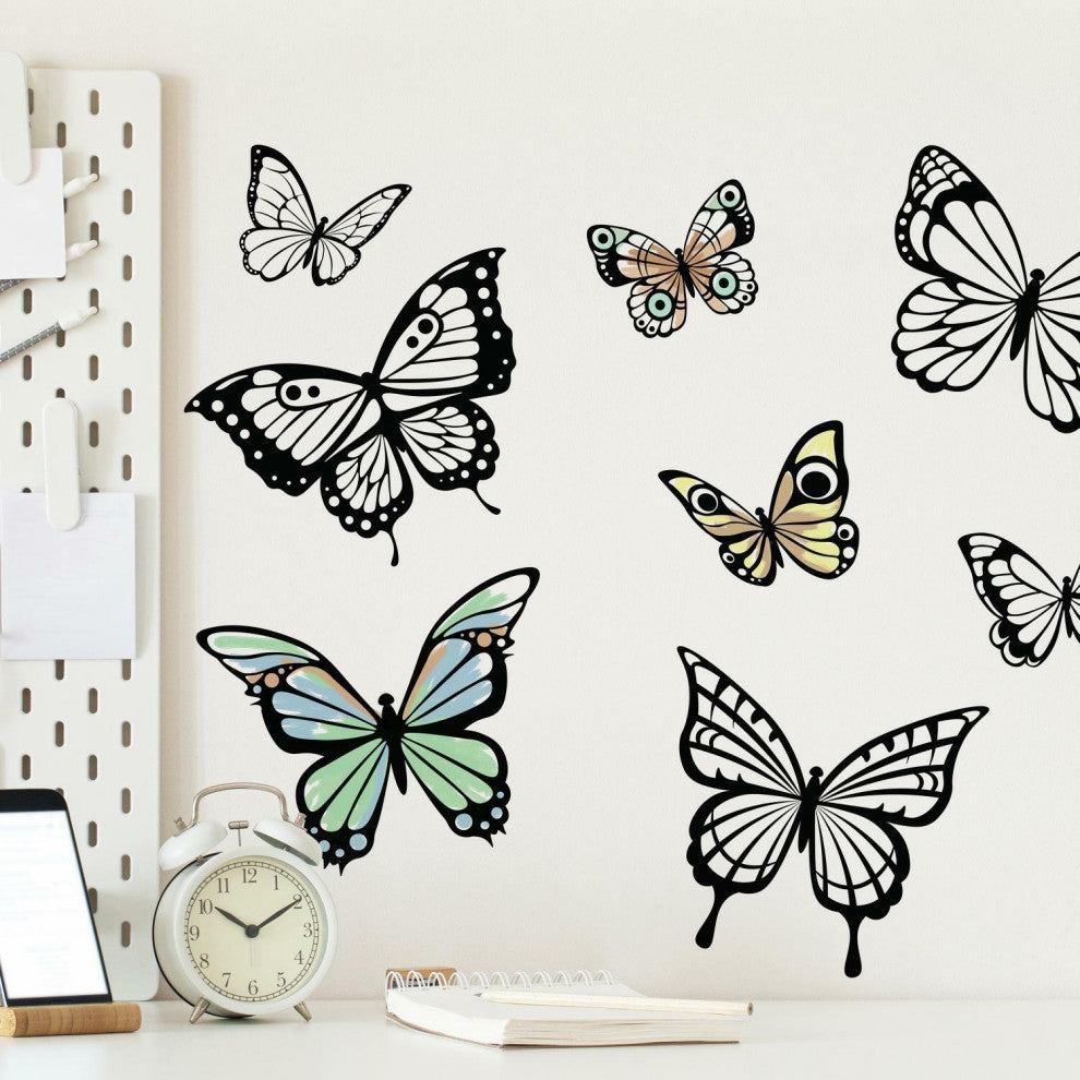 Color Your Own Butterflies Peel And Stick Wall Decals